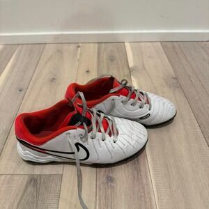 Nike Tiempo Legend 9 Pro white and red football boots kids 2.5y